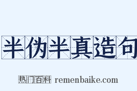 半伪半真造句是什么意思的图片